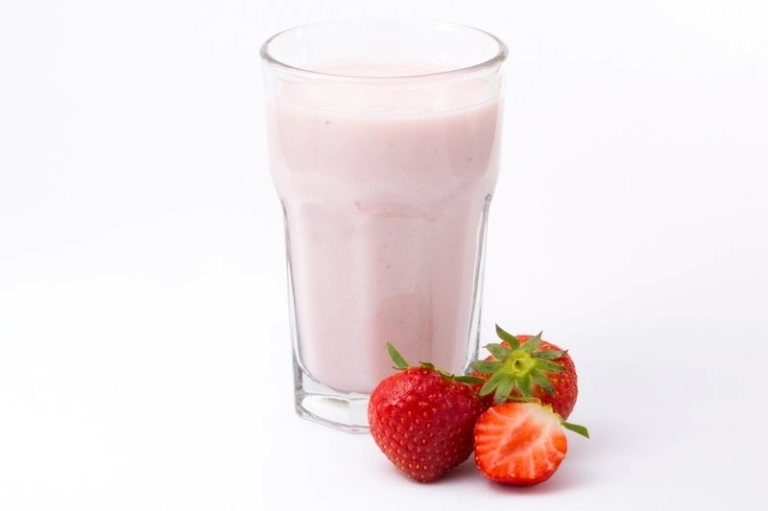 Aardbeien shake of pudding proteïne dieet