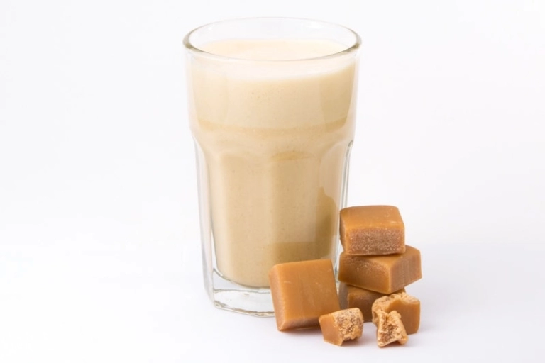Caramel shake of pudding proteïne dieet