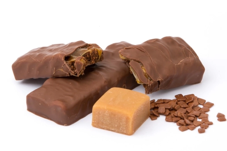 Chocolade caramel pinda reep proteïne dieet